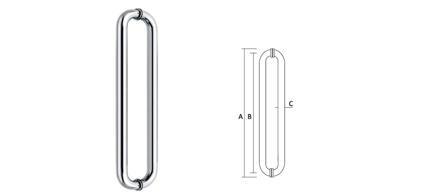 Glass Door handle,Stainless Steel
